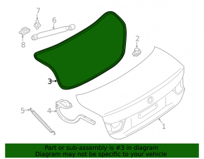 Trunk lid seal BMW 4 F32 14-20 Coupe