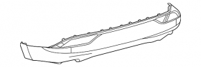 Toyota Venza 21-24 rear bumper lip, structure, worn