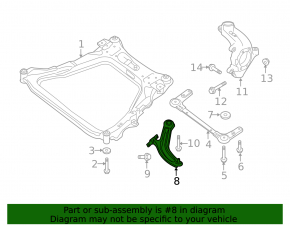 Lower control arm front right Nissan Rogue Sport 17-22