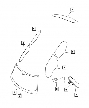 Interior mirror Dodge Challenger 09-14 prerest