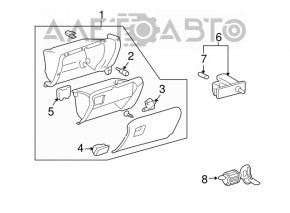 Glove box, glove compartment Lexus RX300 RX330 RX350 RX400h 04-08 black