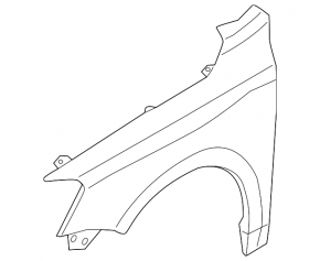 Front left wing VW Jetta 11-18 USA