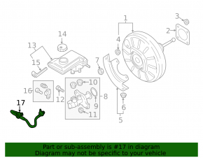 Vacuum Booster Tube VW Golf 15-