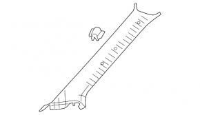 Front pillar trim upper right Toyota Sienna 11-14 beige, scratches