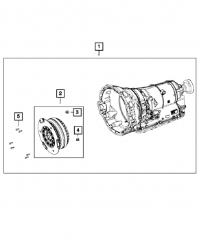 Automatic transmission assembly for Jeep Grand Cherokee WL 23-25 3.6 DFW 8HP50 AWD