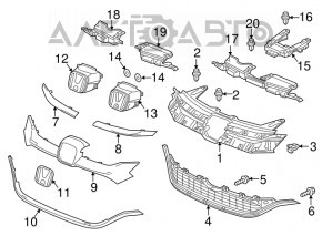 Honda CRV 15-16 grille bracket