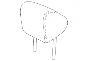 Headrest front left Honda Accord 18-22 cloth, gray, for dry cleaning