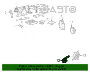 Tailgate tweeter left JBL Toyota Highlander 14-19