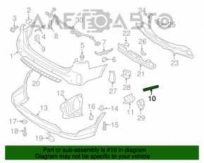 Rear bumper mount left Kia Sorento 14-15 rest