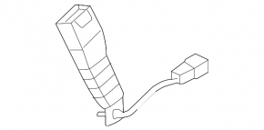 Hyundai Sonata 11-15 passenger seat belt latch, black, with sensor