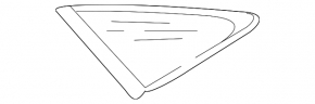 Window blind glass rear right Audi A4 B8 08-16 sedan under black molding