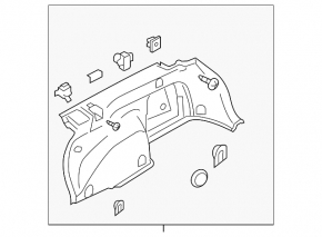 Arch trim right Subaru Outback 10-11 beige