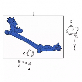 Rear beam Ford Transit Connect MK2 13 - long base