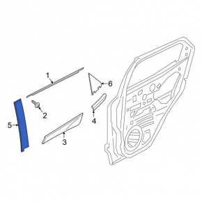 Door trim side front right front Ford Ecosport 18-22