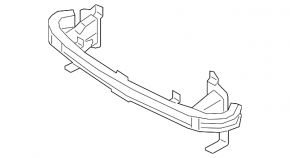 Front Bumper Reinforcement Ford Edge 19- USA Without Tow Hook, Rusty
