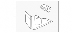 Mazda CX-50 23-25 black inner triangle door plug, front right