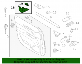 Mazda CX-50 23-25 black inner triangle door plug, front right