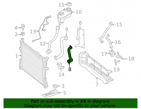 Upper cooling pipe Mercedes GLA 14-20