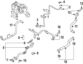 Hyundai Santa Fe 24-26 turbocharger exhaust pipe