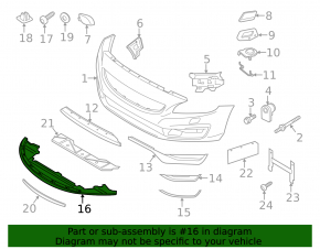 Front bumper protection for Volvo S60 14-18 rest.