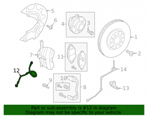 Front left brake hose VW Atlas 18-