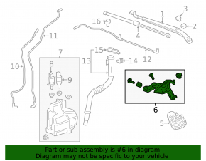 Left wiper motor Chevrolet Bolt 17-