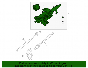 Lexus ES 23-25 steering column