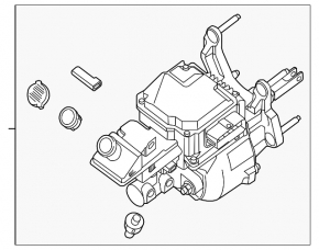 Master brake cylinder with vacuum booster assembly Nissan Leaf 13-17 broken sensor and chip