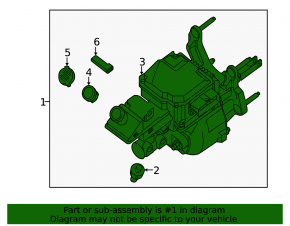 Master brake cylinder with vacuum booster assembly Nissan Leaf 13-17 broken sensor and chip