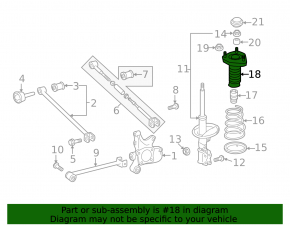 Shock absorber support rear left Toyota Highlander 08-13