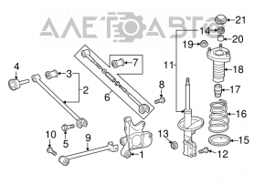 Shock absorber support rear left Toyota Highlander 08-13