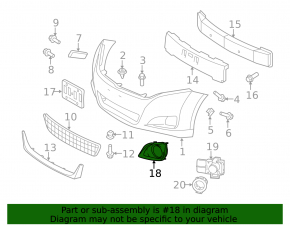 Right front bumper grille for Toyota Venza 13-15, under fog lights, with chrome molding