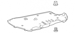 Rear right underbody protection for Lexus RX350 RX350h 23-26 Canada built