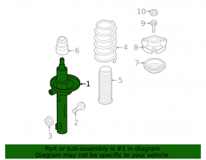 Shock absorber front left Audi Q3 8U 15-18