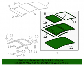 Panorama assembly for Toyota Prius 30 10-15