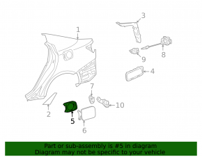 Lexus IS250 IS300 IS350 Fuel Filler Door Housing 06-13