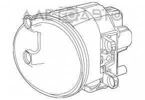 Fog lamp PTF right Lexus ES300h ES350 13-18 LED