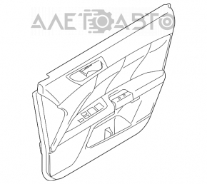 Door trim panel, front left, beige, Suzuki Kizashi 10-15