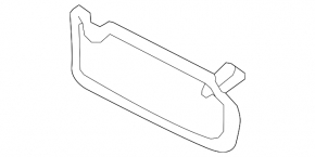 Right visor Hyundai Sonata 11-15 light gray, without hook, dry cleanable