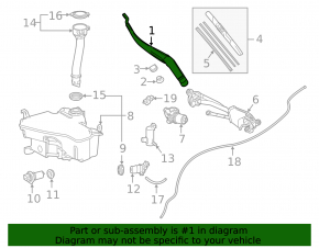 Left wiper arm Lexus IS 14-20