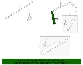 Door trim side rear right Hyundai Kona 18-23