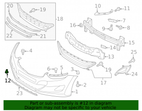 Hyundai Elantra UD 14-16 front bumper towing hook cap