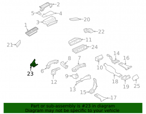 Front left air duct deflector Audi Q5 8R 09-17 broken mount