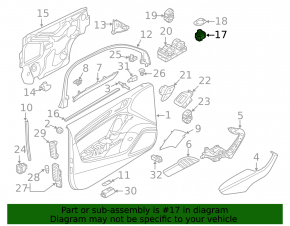 Mirror control Audi A3 8V 15-16 without automatic folding, heated, black