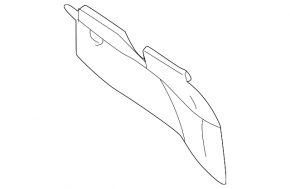 Mitsubishi Outlander 22-25 black center console trim, front left side