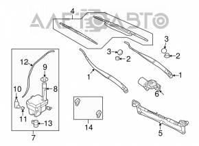 Hyundai Sonata 11-15 Windscreen Washer Motor
