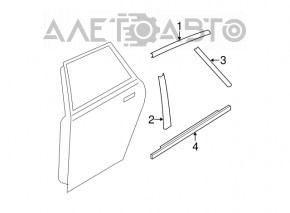 Door trim side rear right Mazda3 MPS 09-13