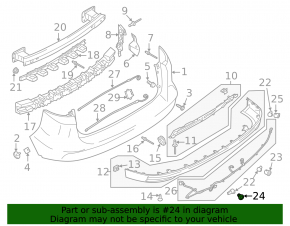 Parking sensor ring rear right Ford C-max MK2 13-18