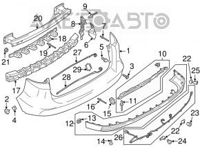 Parking sensor ring rear right Ford C-max MK2 13-18