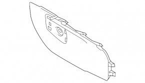 Left side center console trim for Ford Focus mk3 15-18, black, scratches